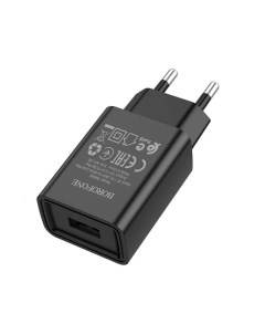Зарядное устройство BA68A USB 2 1A Black 6974443385663 Borofone