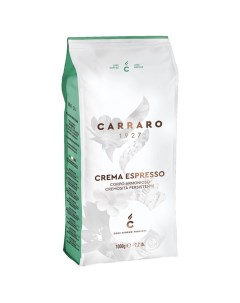Кофе в зернах Crema Espresso 1000г Carraro
