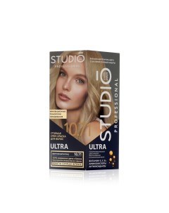 Стойкая крем краска для волос Ultra 10 71 Жемчужный Блонд Studio