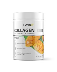 Комплекс Коллаген хондроитин глюкозамин со вкусом манго 30 порций 180 г Collagen 1win