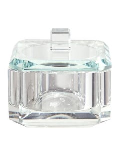 Шкатулка для ванной 10х10 см стекло квадратная Shower Crystal Glance Kuchenland