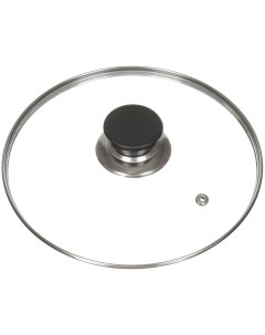 Крышка для посуды стекло 22 см металлический обод кнопка пластик HA227 Daniks