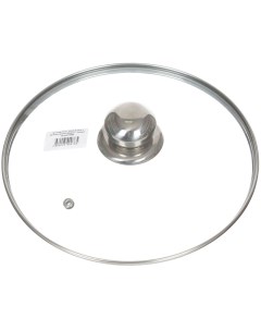 Крышка для посуды стекло 24 см металлический обод кнопка металл HA232 Daniks
