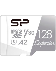 Карта памяти microSDXC 128Gb Class10 SP128GBSTXDA2V20SP Superior adapter Silicon power