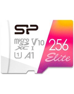 Карта памяти microSDXC 256Gb Class10 SP256GBSTXBV1V20SP Elite adapter Silicon power