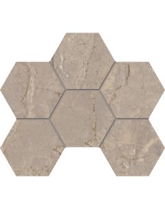 Мозаика Bernini Beige BR02 Hexagon Полир 29x28 5 Estima
