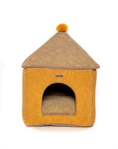Лежак домик для животных DogBed желтый 43х42х60см Италия Anteprima