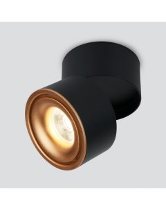 Накладной светильник DLR031 15W 4200K 3100 черный матовый золото Elektrostandard