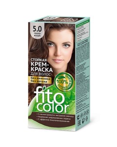 Стойкая крем краска для волос серии Fitocolor тон 1 0 черный Фитокосметик