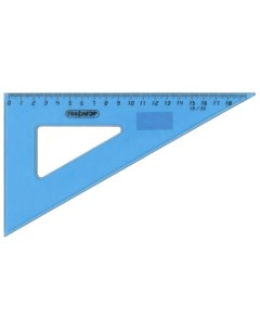 Треугольник пластиковый 30х18 см тонированный голубой 210618 Пифагор