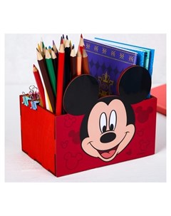 Органайзер деревянный для канцелярии Микки Цвет красный Disney