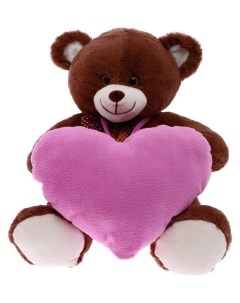 Мягкая игрушка Медведь виктор с большим розовым сердцем 35 см Unaky soft toy