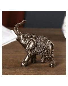 Сувенир полистоун Слон рыцаря под металл 8 8х4 8х12 см Nnb
