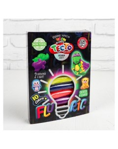 Набор креативного творчества Воздушный пластилин светящийся в темноте 10 цветов Fluoric Danko toys