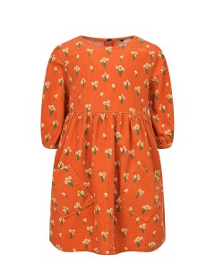 Оранжевое платье с принтом ромашки детское Stella mccartney