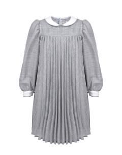 Серое плиссированное платье детское Il gufo