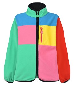 Флисовая спортивная куртка в стиле color block детская Stella mccartney