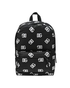 Черный рюкзак с белым лого 34x28x10 см детский Dolce&gabbana