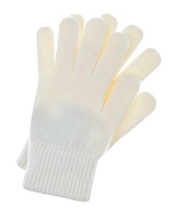 Белые перчатки из кашемира Yves salomon