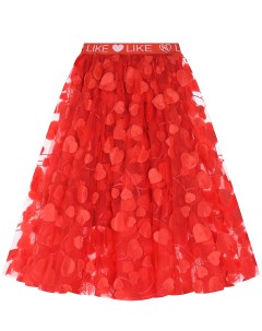 Красная юбка с декором сердца детская Dan maralex