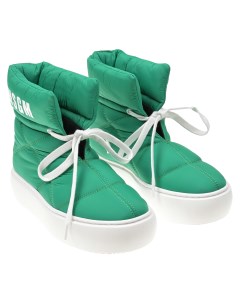 Зеленые дутые ботинки детские Msgm