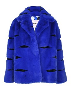 Синяя куртка из эко меха Glox