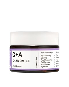 Успокаивающий ночной крем для лица Chamomile 50 гр Q+a