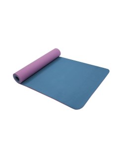 Коврик для йоги и фитнеса 183x61x0 6см TPE двухслойный SF 0402 фиолетовый голубой Bradex
