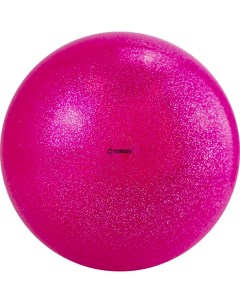 Мяч для художественной гимнастики d19см ПВХ AGP 19 01 розовый с блестками Torres
