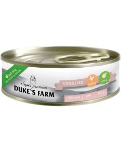 Корм для кошек DUKE S FARM для стерилизованных курица яблоко 100 г Duke's farm