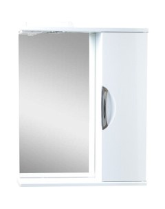Зеркало шкаф Милли 60х70 правое с подсветкой белый mel60bel r Emmy