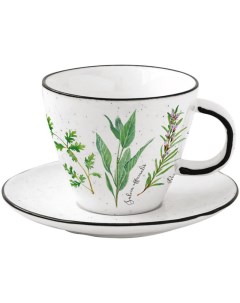 Чашка с блюдцем Herbarium Easy life