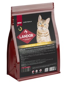 Сухой корм для кошек для стерилизованных с индейкой и уткой 2 кг Landor