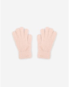 Розовые пушистые перчатки женские Gloria jeans