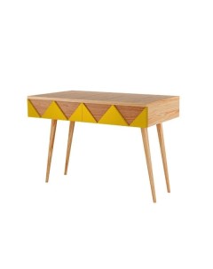 Консоль woo desk желтый 80x84x35 см Woodi
