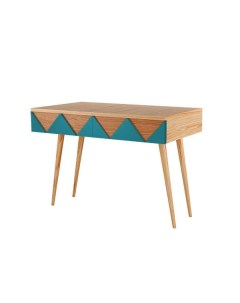 Консоль woo desk бирюзовый 80x84x35 см Woodi