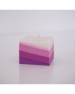 Свеча в фиолетово розовой гамме розовый 7x9 см Wowbotanica