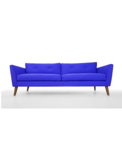 Трехместный диван хадсон l blue синий 209x79x89 см Vysotkahome