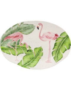 Тарелка flamingo мультиколор 40x4x29 см Kare