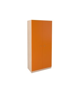 Шкаф прямой 45 дуб молочный оранжевый оранжевый 90x45x200 см Рв-мебель