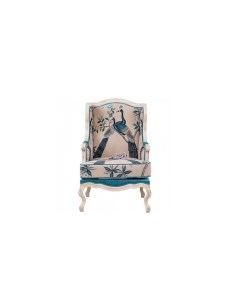 Кресло императорский павлин капри бриз синий 67x107x68 см Object desire