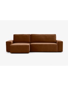 Угловой диван loft коричневый 281x92x160 см Дубрава