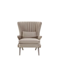 Кресло серое велюровое серый 90x110x82 см Garda decor