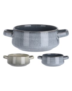Супница керамическая серая серый 7 см Garda decor