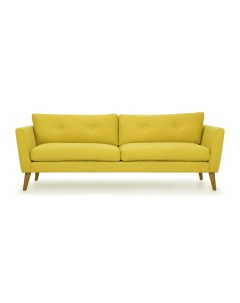 Трехместный диван хадсон l yellow желтый 209x79x89 см Vysotkahome