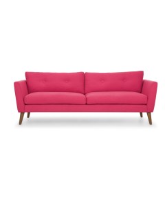 Трехместный диван хадсон l pink розовый 209x79x89 см Vysotkahome