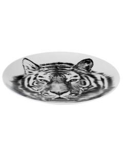 Тарелка обеденная Тигр 24 см фарфор Нет