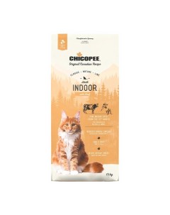 Корм для кошек CNL Cat Adult Indoor для домашних говядина сух 15кг Chicopee
