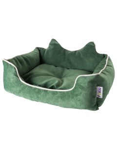 Лежак для животных Colour Real 70х60х18см с ушками зеленый Foxie