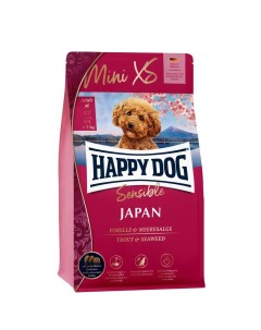Mini XS Japan сухой корм для мелких собак с чувствительным пищеварением1 3 кг Happy dog